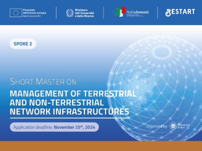 Registration open for the Short Master on “Management of Terrestrial and Non-Terrestrial network infrastructures” of Spoke 2 – Politecnico di Bari